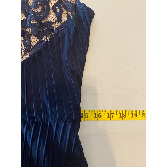 Taylor Navy Blue Lace Sleeveless Dress Size 10 - Picture 8 of 10